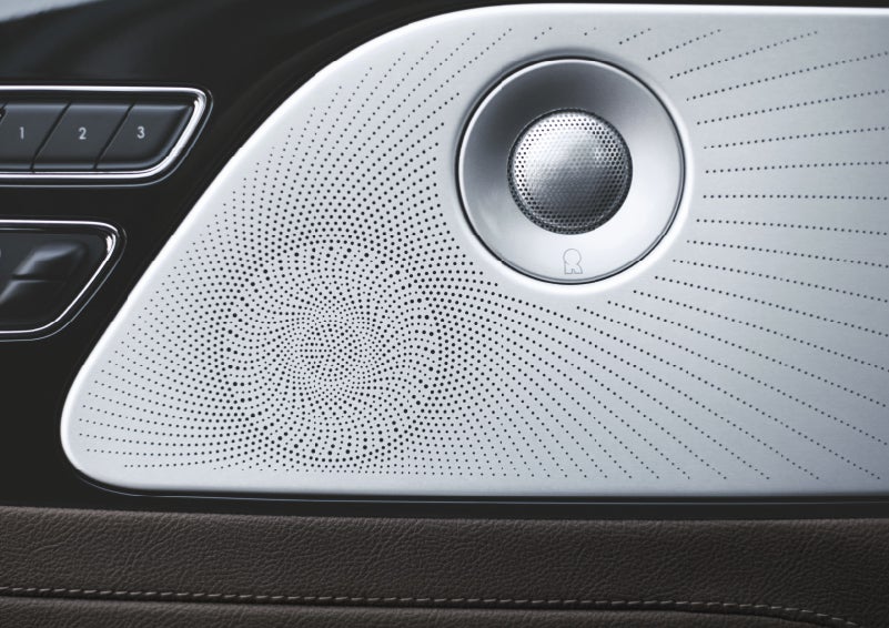 Two speakers of the available audio system are shown in a 2024 Lincoln Aviator® SUV | Lincoln of Cutler Bay in Miami FL
