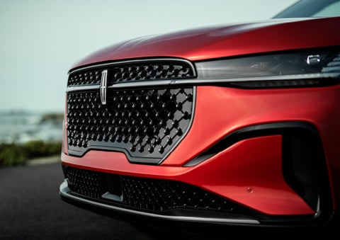 The sleek grille of a 2024 Lincoln Nautilus® SUV with the available Jet Appearance Package makes a bold statement. | Lincoln of Cutler Bay in Miami FL