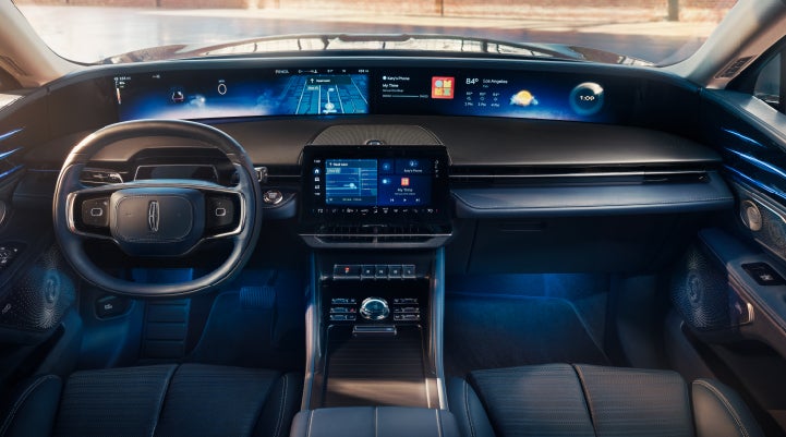 A large panoramic display is shown on the dashboard of a 2025 Lincoln Nautilus® SUV | Lincoln of Cutler Bay in Miami FL