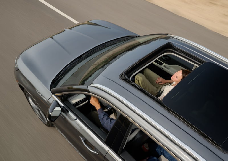 The available panoramic Vista Roof® of a 2027 Lincoln Aviator® SUV is open. | Lincoln of Cutler Bay in Miami FL