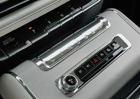 The piano key gear selector of a 2027 Lincoln Aviator® Back Label™ SUV. | Lincoln of Cutler Bay in Miami FL