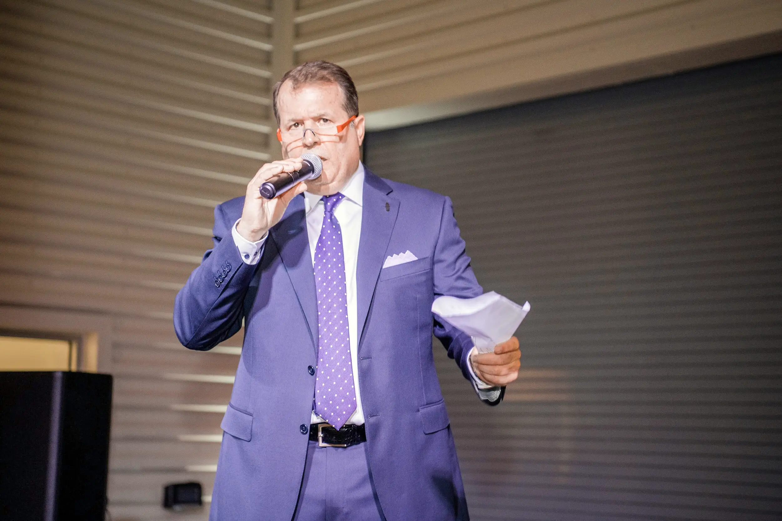 A person giving a presentation